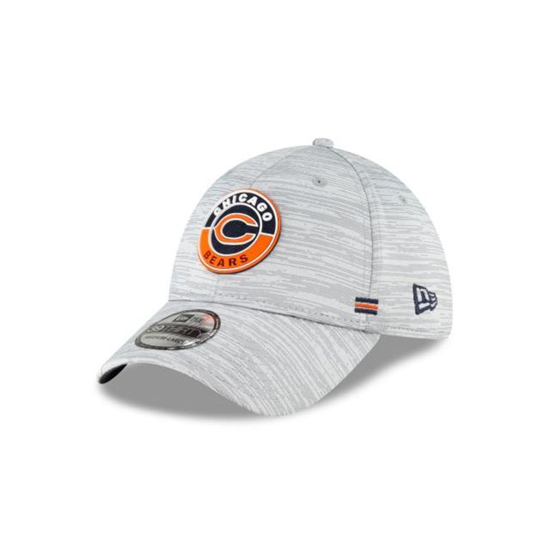 NFL Chicago Bears Official Fall Sideline 39Thirty Stretch Fit (QIJ0039) - Grey New Era Caps